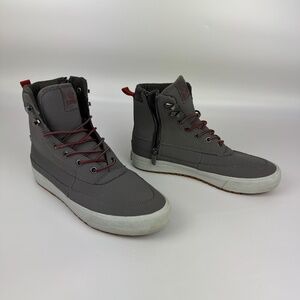 Supra Footwear Mens Size 8 Oakwood Shoes Mid Side Zip Gray